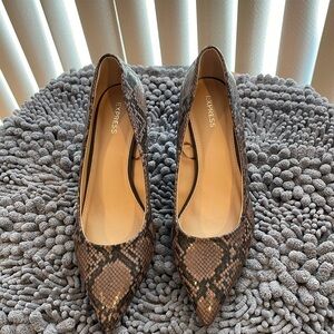 Snake print high heels